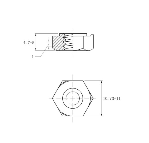 焊接螺母技术图纸